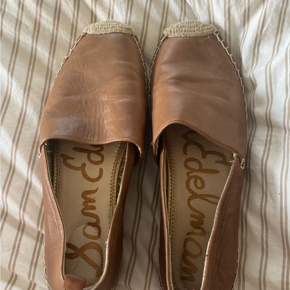 Sam Edelman Tan Leather Espadrilles